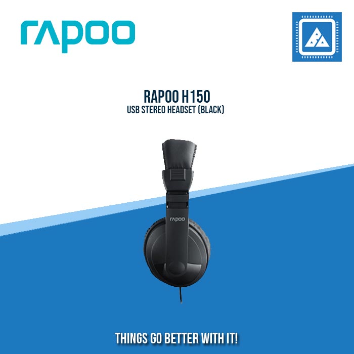 RAPOO H150 USB STEREO HEADSET (BLACK)