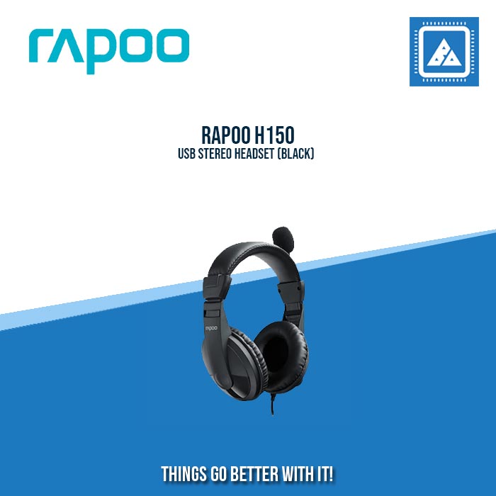 RAPOO H150 USB STEREO HEADSET (BLACK)