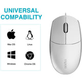 RAPOO N100 USB WIRED OPTICAL MOUSE (BLACK\WHITE)