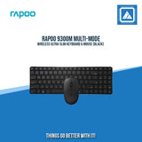 RAPOO 9300M MULTI-MODE WIRELESS ULTRA-SLIM KEYBOARD & MOUSE (BLACK)
