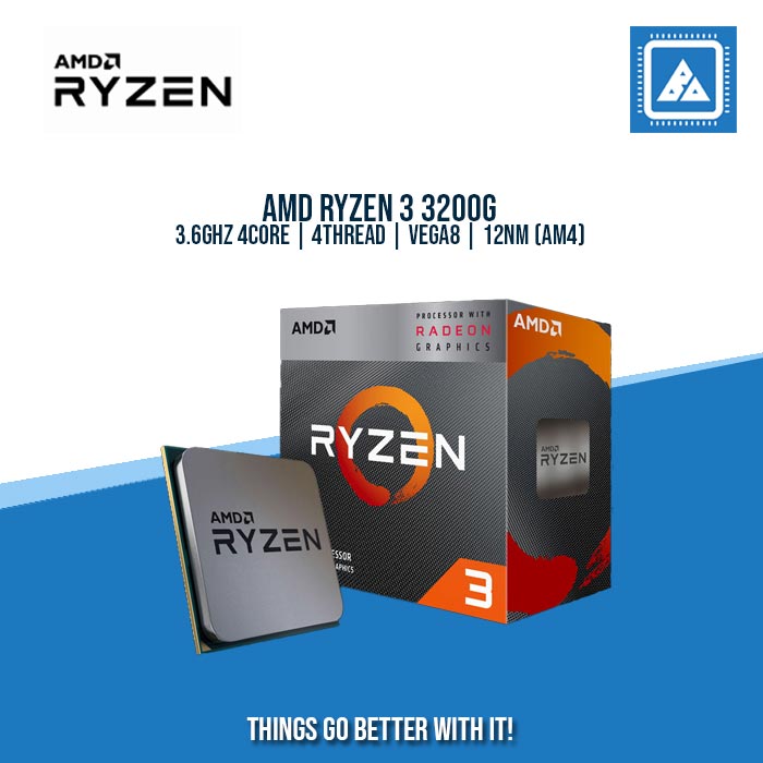 AMD RYZEN 3 3200G 3.6GHZ 4CORE | 4THREAD | VEGA8 | 12NM (AM4)