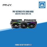 PNY GeForce RTX 5080 ARGB EPIC-X RGB OC Triple Fan GPU (VCG508016TFXPB1-O)