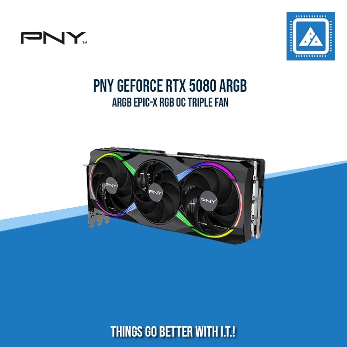 PNY GeForce RTX 5080 ARGB EPIC-X RGB OC Triple Fan GPU(VCG508016TFXPB1-O)