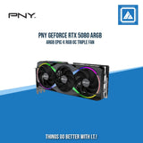 PNY GeForce RTX 5080 ARGB EPIC-X RGB OC Triple Fan GPU (VCG508016TFXPB1-O)