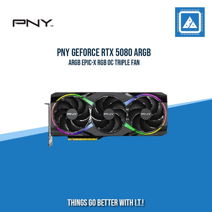 PNY GeForce RTX 5080 ARGB EPIC-X RGB OC Triple Fan GPU(VCG508016TFXPB1-O)