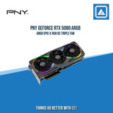 PNY GeForce RTX 5080 ARGB EPIC-X RGB OC Triple Fan GPU (VCG508016TFXPB1-O)