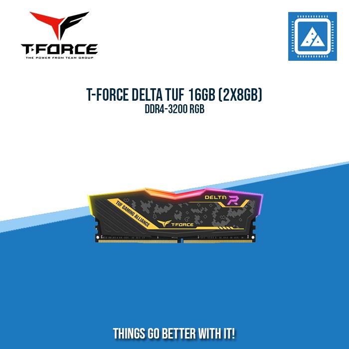 T-FORCE DELTA TUF RGB 16GB (2X8GB) DDR4-3200