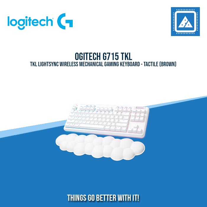 LOGITECH G715 TKL LIGHTSYNC WIRELESS MECHANICAL GAMING KEYBOARD - TACTILE (BROWN)