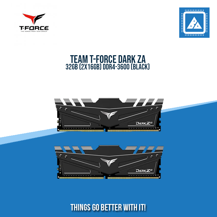 TEAM T-FORCE DARK ZA 32GB (2X16GB) DDR4-3600 (BLACK)