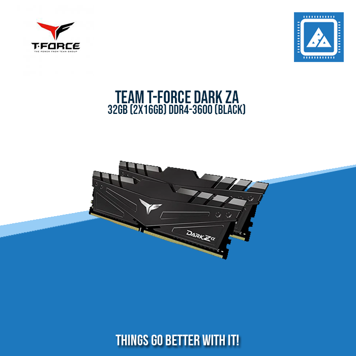 TEAM T-FORCE DARK ZA 32GB (2X16GB) DDR4-3600 (BLACK)