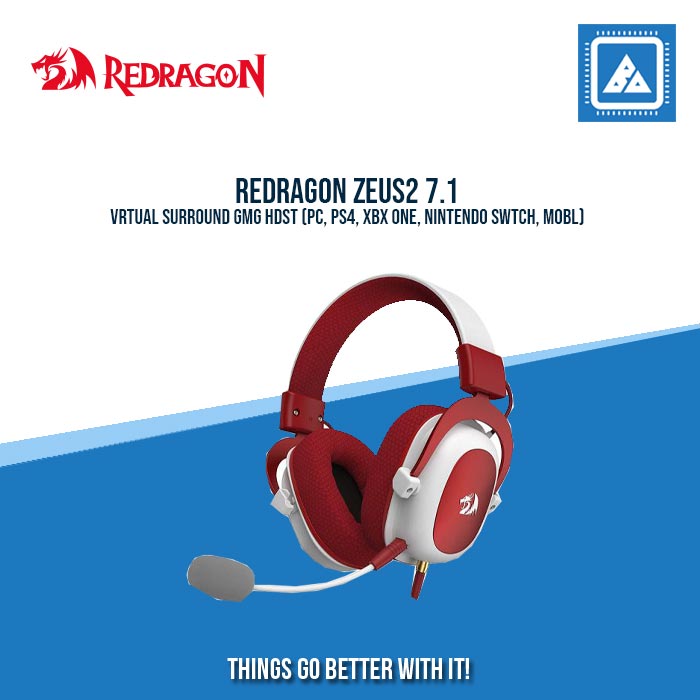 REDRAGON ZEUS2 7.1 VRTUAL SURROUND GMG HDST (PC, PS4, XBX ONE, NINTENDO SWTCH, MOBL)
