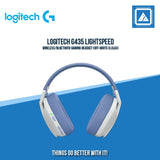 LOGITECH G435 LIGHTSPEED WIRELESS/BLUETOOTH GAMING HEADSET (OFF-WHITE & LILAC)