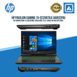 HP PAVILION GAMING 15-EC2087AX (46R32PA) R5-5600H/8GB/512GB NVME/3050 4GB/15.6 144HZ/W10H/OFC19HS (BLK)