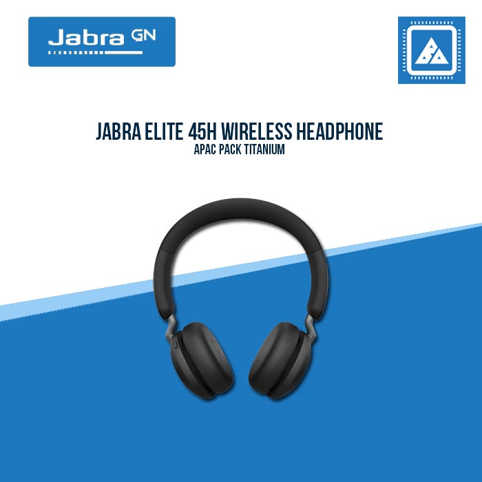 Jabra Elite 45h, Titanium Black – On-Ear Wireless Headphones with Up to 50 Hours of Battery Life