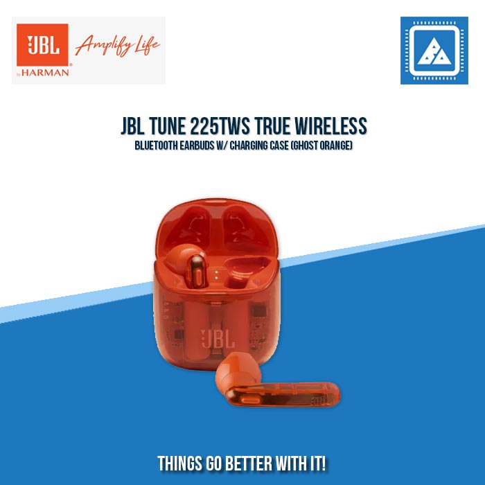 JBL TUNE 225TWS TRUE WIRELESS BLUETOOTH EARBUDS W/ CHARGING CASE (GHOST ORANGE)