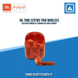 JBL TUNE 225TWS TRUE WIRELESS BLUETOOTH EARBUDS W/ CHARGING CASE (GHOST ORANGE)