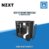 NZXT H710B MID TOWER CASE W/ TEMPERED GLASS (WHITE)