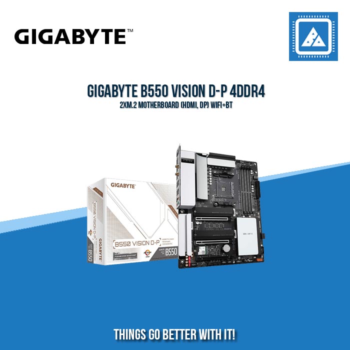 GIGABYTE B550 VISION D-P 4DDR4 2XM.2 MOTHERBOARD (HDMI, DP) WIFI+BT