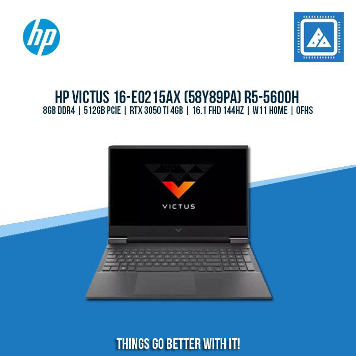 HP VICTUS 16-E0215AX (58Y89PA) R5-5600H | 16.1 FHD 144HZ | NVIDIA GeForce RTX 3050TI 4GB | Gaming Laptop And AutoCAD Users