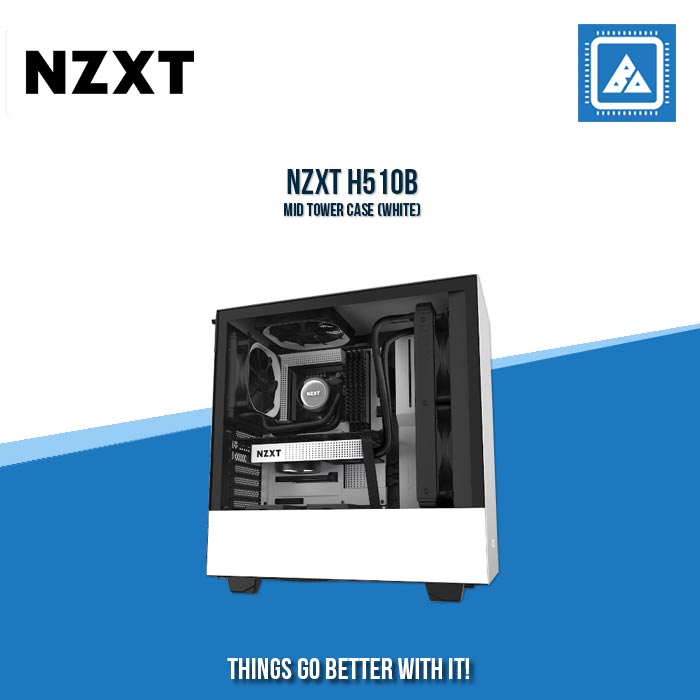 NZXT H510B MID TOWER CASE (WHITE)
