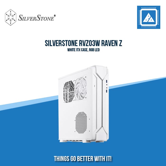 SILVERSTONE RVZ03W RAVEN Z WHITE ITX CASE, RGB LED