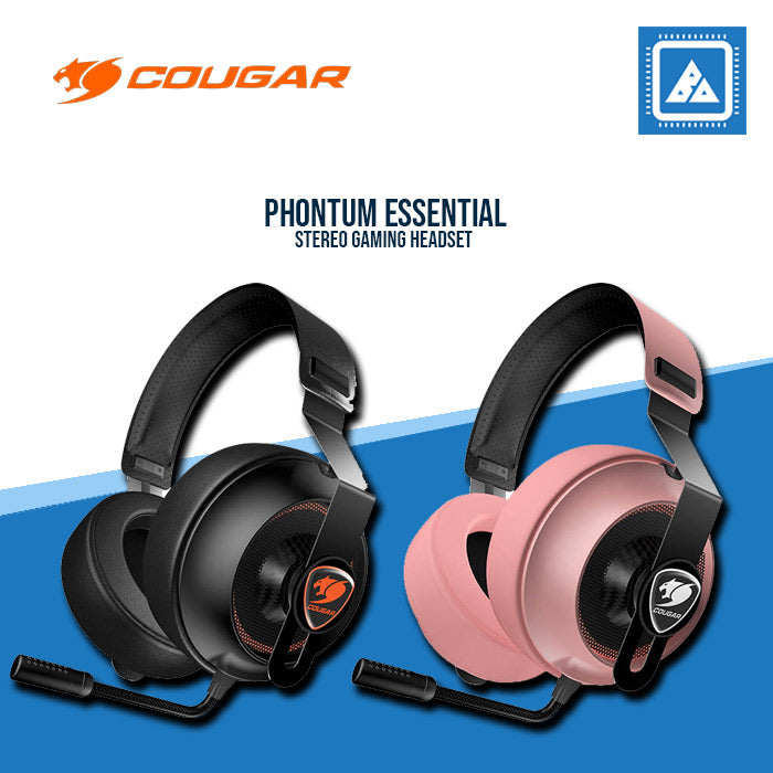 COUGAR HEADSET PHONTUM ESSENTIAL BLACK/STEREO/DRIVER 40MM/INSEPARABLE MICROPHONE TYPE