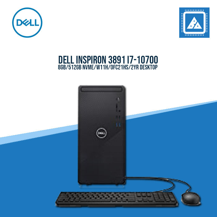 DELL INSPIRON 3891 I7-10700/8GB/512GB NVME/W11H/OFC21HS/2YR DESKTOP