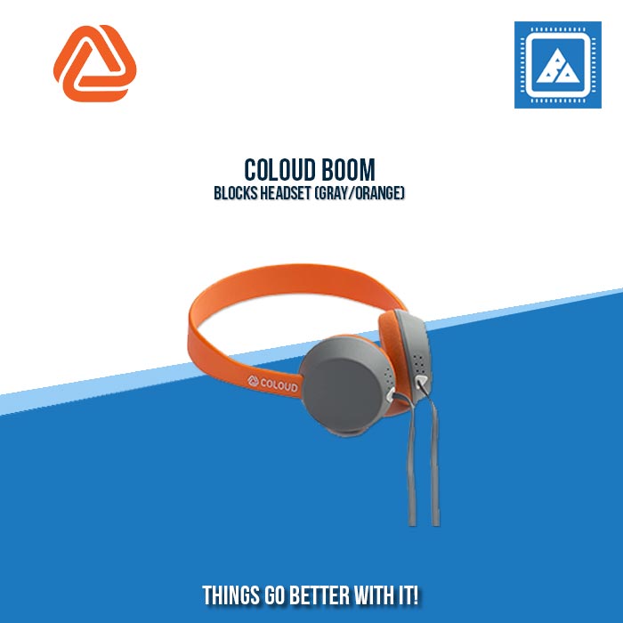 COLOUD BOOM BLOCKS HEADSET (GRAY/ORANGE)