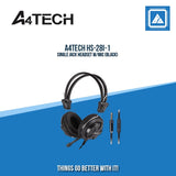 A4TECH HS-28I-1 SINGLE JACK HEADSET W/MIC (BLACK)