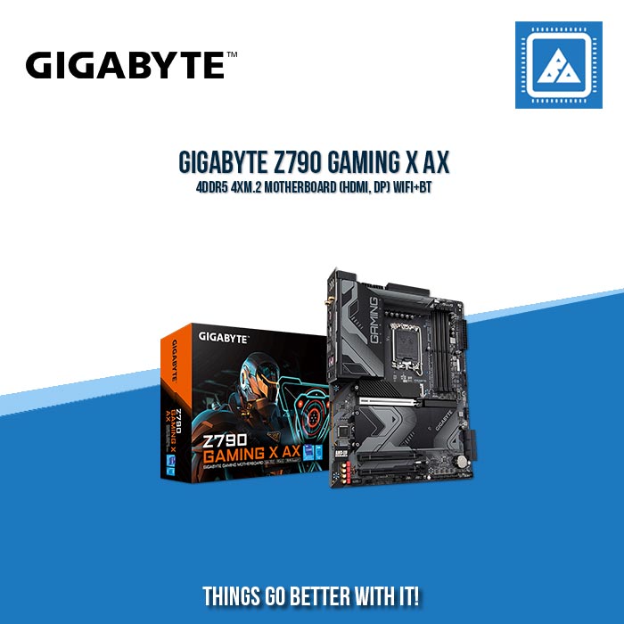 GIGABYTE Z790 GAMING X AX 4DDR5 4XM.2 MOTHERBOARD (HDMI, DP) WIFI+BT