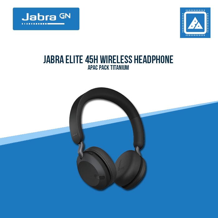 Jabra Elite 45h, Titanium Black – On-Ear Wireless Headphones with Up t ...