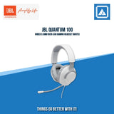 JBL QUANTUM 100 WIRED 3.5MM OVER-EAR GAMING HEADSET (WHITE)