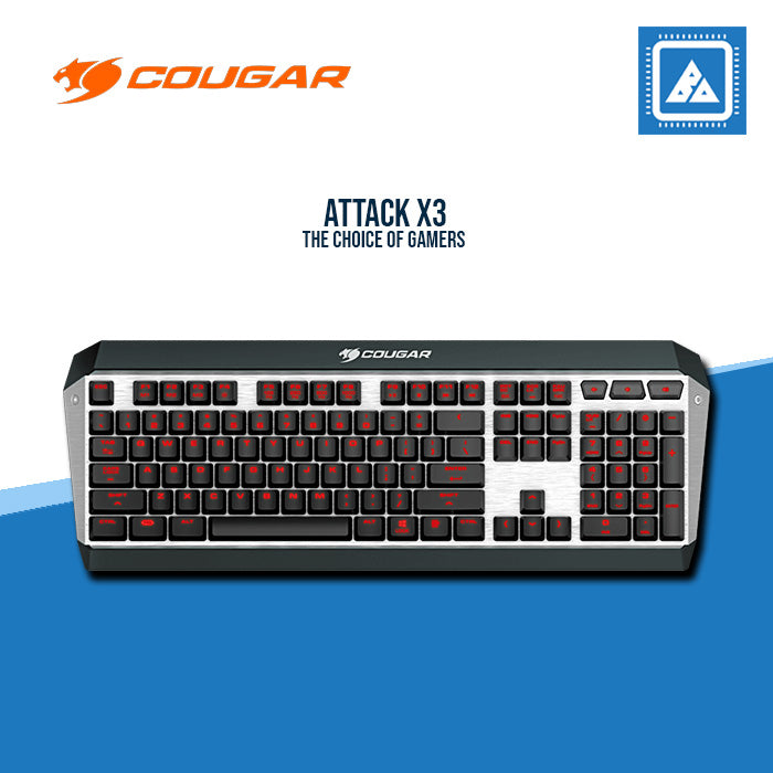 COUGAR ATTACK X3 MECHANICAL KEYBOARD NON RGB (RED SWITCH/BLUE SWITCH/BROWN SWITCH)