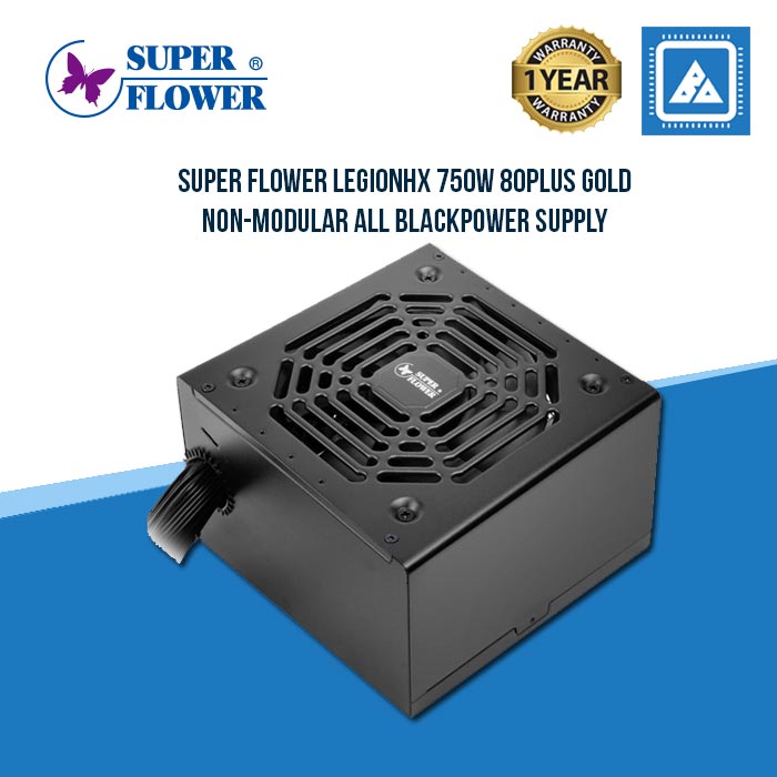 Super Flower LEGION Gold HX 750W 80Plus Gold Non-Modular All Black Flat Cables Power Supply