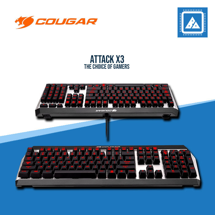 COUGAR ATTACK X3 MECHANICAL KEYBOARD NON RGB (RED SWITCH/BLUE SWITCH/BROWN SWITCH)