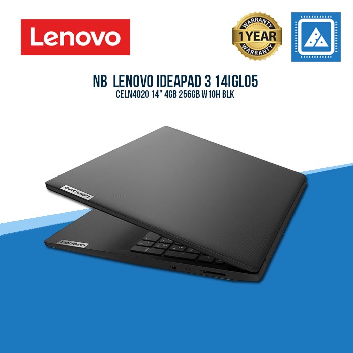 Lenovo IdealPad 3 14IGL05 81WH000HPH Intel Celeron N4020/4GB/256GB M.2 SSD/Intel UHD Graphics/Win10 Laptop Business Black