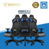GAMDIAS Aphrodite EF1 L GAMING CHARI, HIGH BACK HEADREST AND LUMBAR W/ ERGONOMIC RACING SEAT (BLACK)