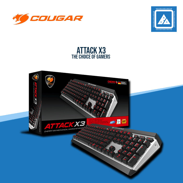 COUGAR ATTACK X3 MECHANICAL KEYBOARD NON RGB (RED SWITCH/BLUE SWITCH/BROWN SWITCH)