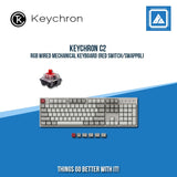 KEYCHRON C2 RGB WIRED MECHANICAL KEYBOARD (RED SWITCH/SWAPPBL)