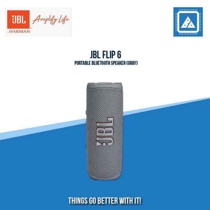 JBL FLIP 6 PORTABLE BLUETOOTH SPEAKER (GRAY)