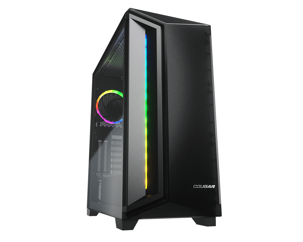 COUGAR DARKBLADER X7 ( TRANSLUCENT BLACK | MIDNIGHT GREEN ) RGB / MID TOWER / Tempered Glass