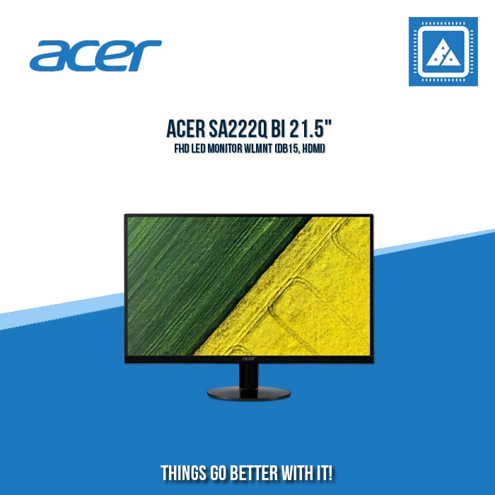 ACER SA222Q BI 21.5" FHD LED MONITOR WLMNT (DB15, HDMI)