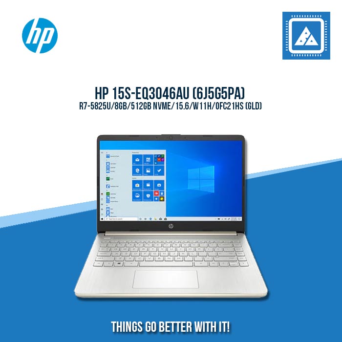HP 15S-EQ3046AU (6J5G5PA) R7-5825U/8GB/512GB NVME | BEST FOR STUDENTS AND FREELANCERS LAPTOP