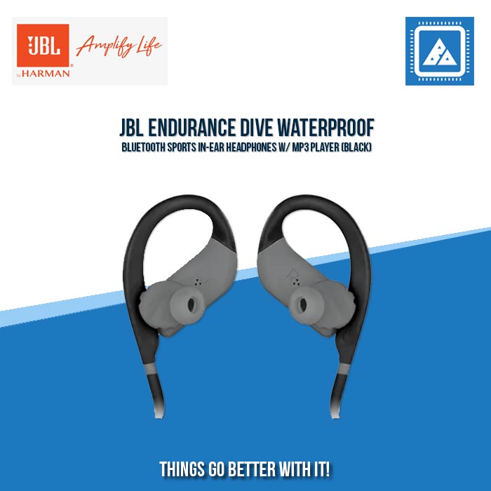 JBL ENDURANCE DIVE WATERPROOF BLUETOOTH SPORTS IN-EAR HEADPHONES W/ MP3 PLAYER (BLACK)