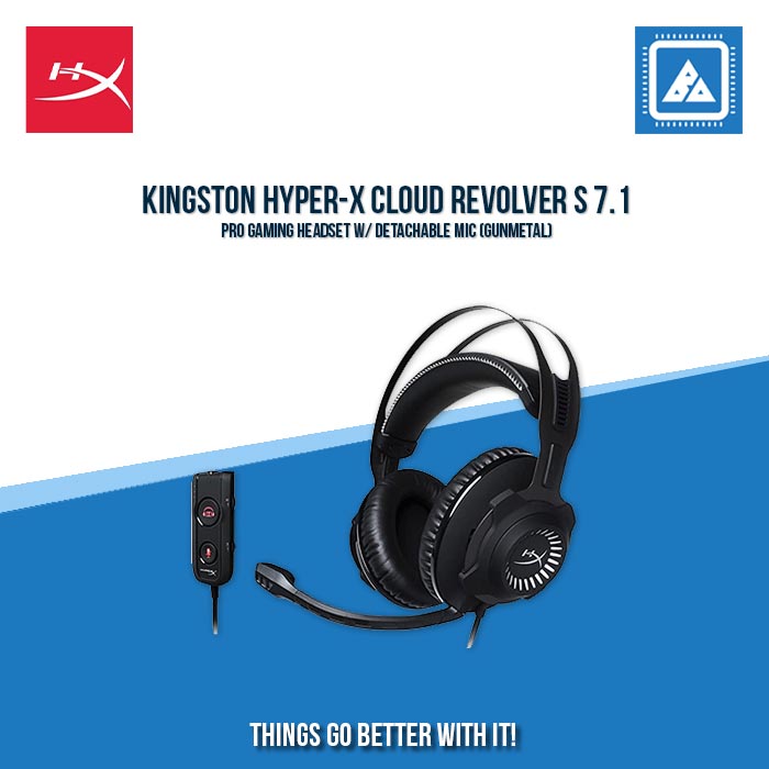 KINGSTON HYPER-X CLOUD REVOLVER S 7.1 PRO GAMING HEADSET W/ DETACHABLE MIC (GUNMETAL)