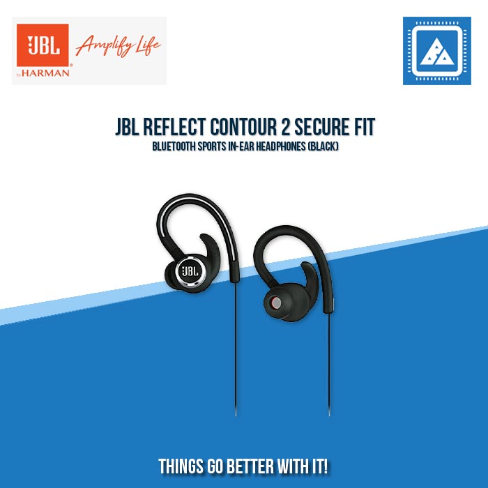 JBL REFLECT CONTOUR 2 SECURE FIT BLUETOOTH SPORTS IN-EAR HEADPHONES (BLACK)