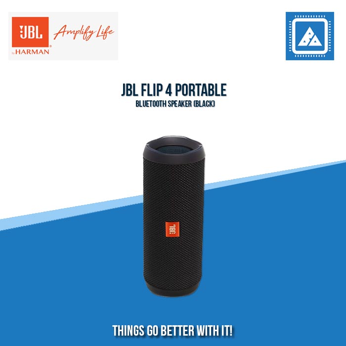 JBL FLIP 4 PORTABLE BLUETOOTH SPEAKER (BLACK)