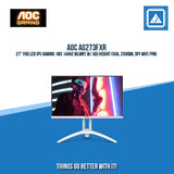 AOC AG273FXR 27" FHD LED IPS GAMING 1MS 144HZ WLMNT W/ ADJ HEIGHT (VGA, 2XHDMI, DP) WHT/PNK
