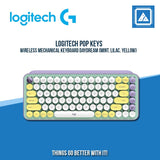 LOGITECH POP KEYS WIRELESS MECHANICAL KEYBOARD DAYDREAM (MINT, LILAC, YELLOW)