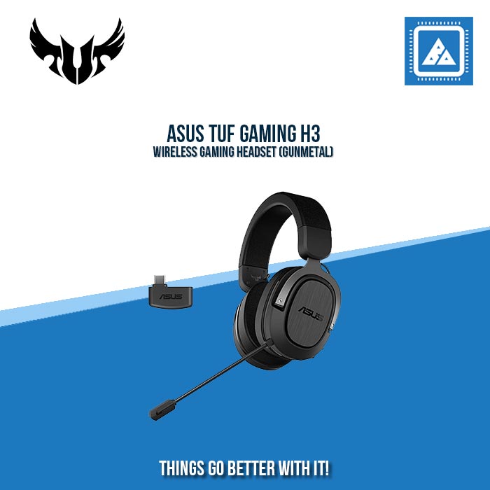 ASUS TUF GAMING H3 WIRELESS GAMING HEADSET (GUNMETAL)